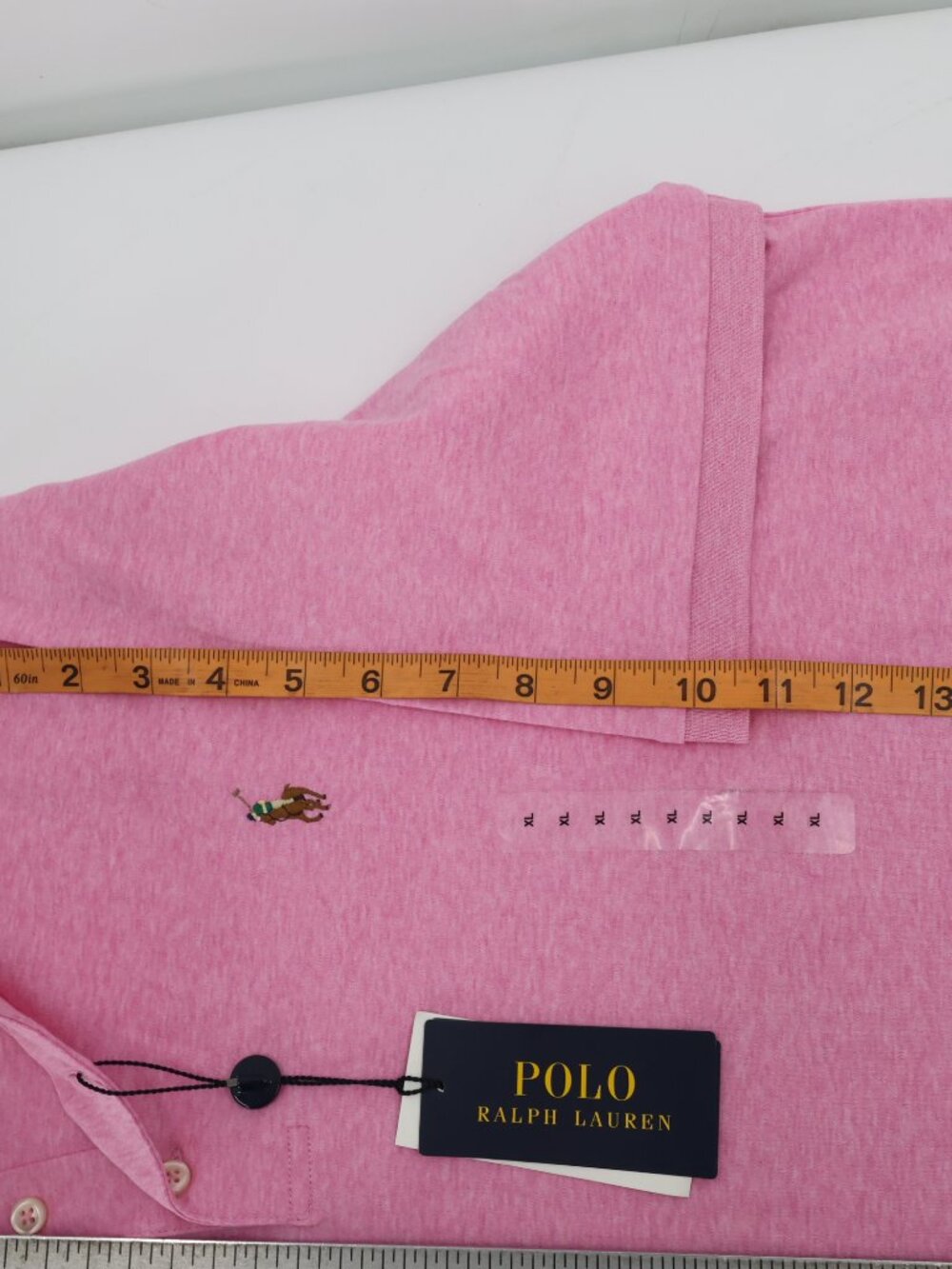 NWT Polo Ralph Lauren Polo Shirt mens XL flesh pony Short Sleeve Pink Heather - Picture 7 of 11